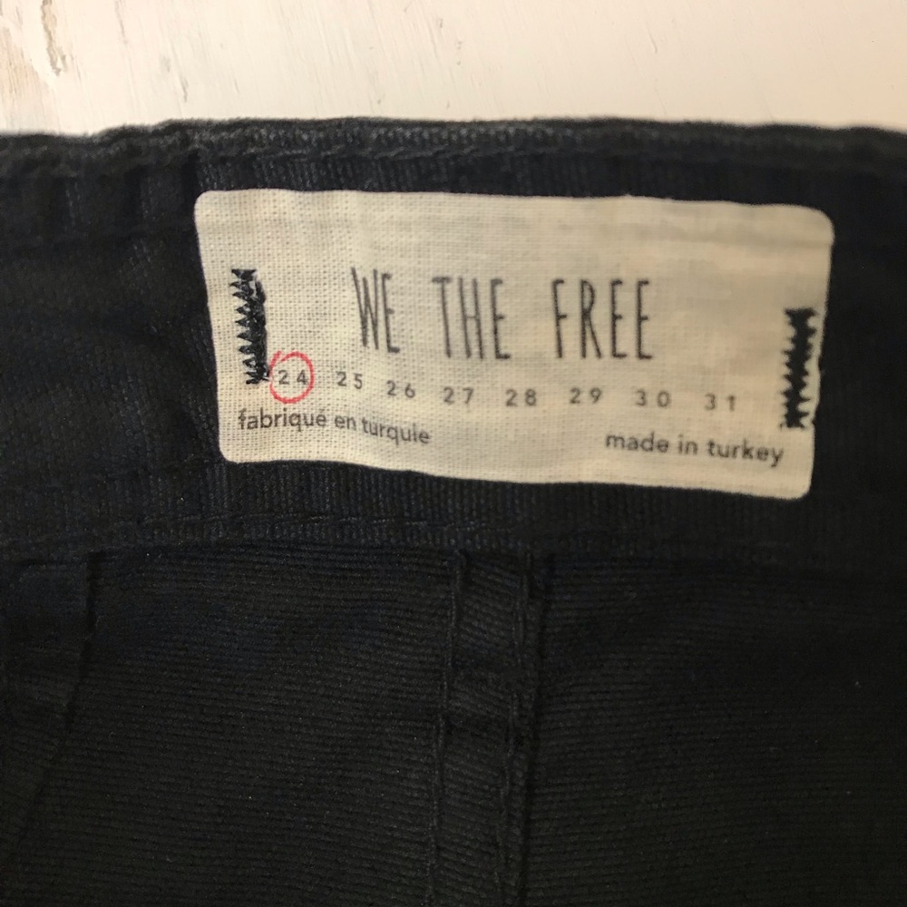 Free People Patti Crop High Waist Black Pant 24 - Picture 4 of 8